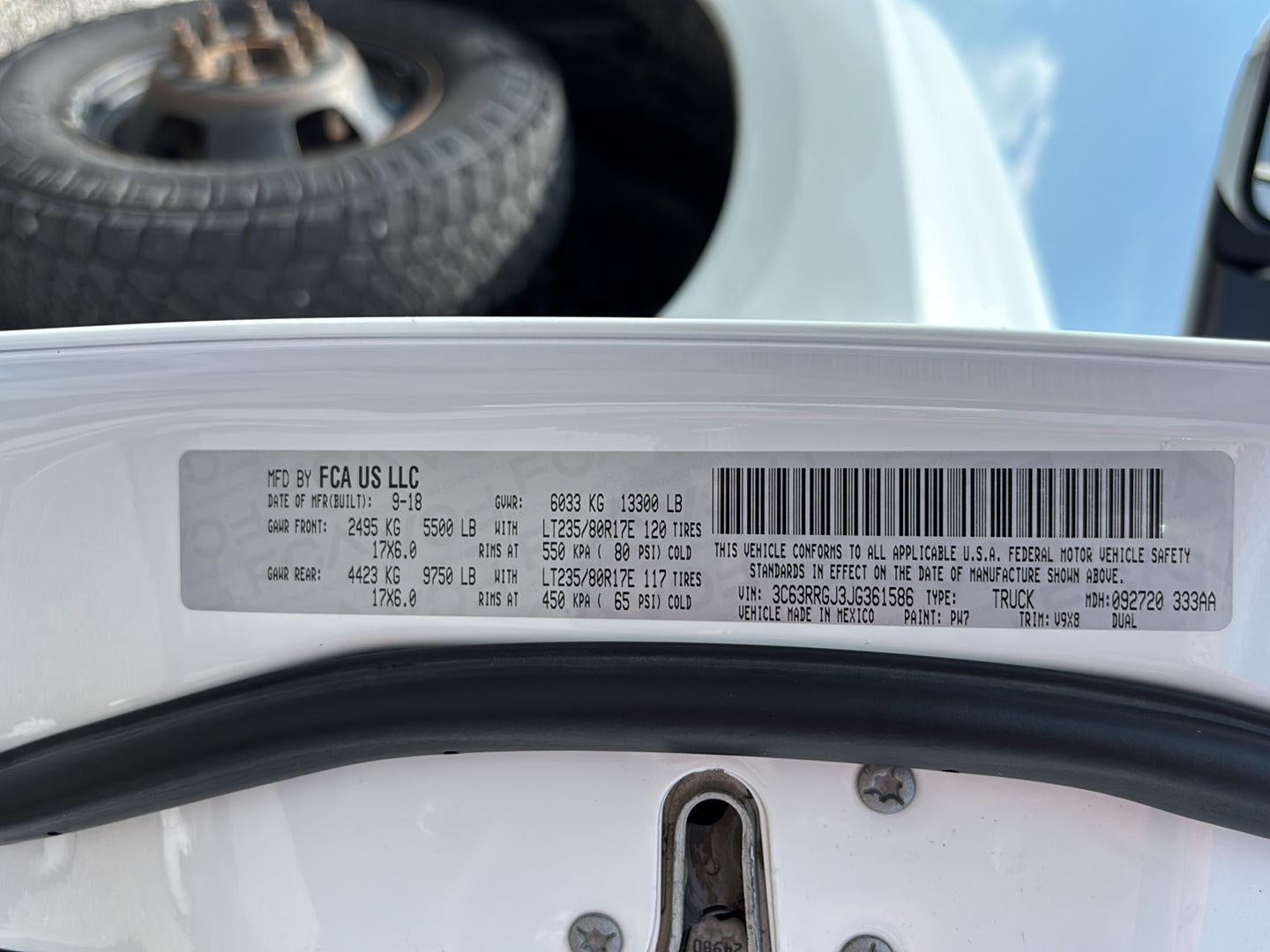 2018 RAM 3500 Tradesman