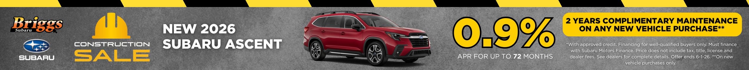 NEW 2026 SUBARU ASCENT