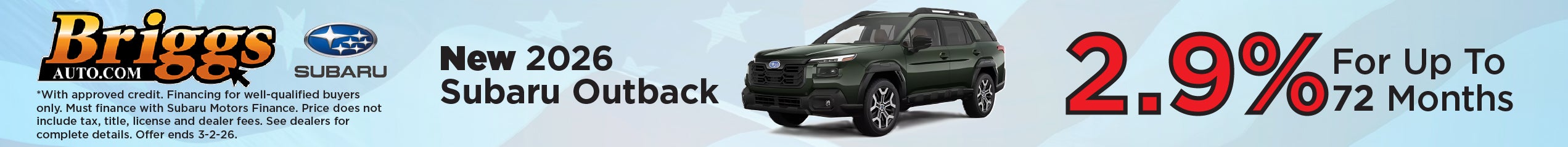 NEW 20226 SUBARU OUTBACK