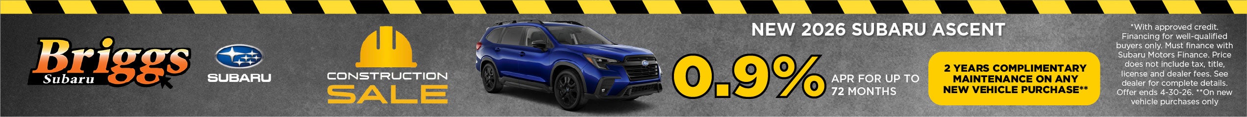 New 2026 Subaru Ascent