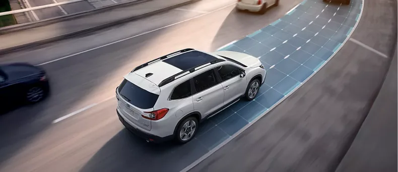 Adaptive Cruise Control with Lane Centering visualised on a highway