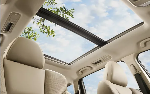 Panoramic moonroof seen from inside the 2026 Subaru Ascent