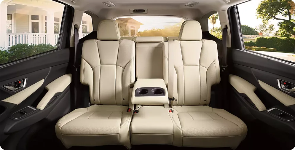 Second-row seating and cup holders in the 2026 Subaru Ascent