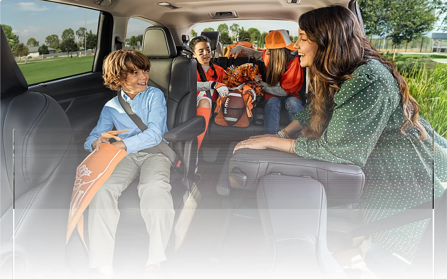 Family riding in the second and third rows of a 2026 Subaru Ascent