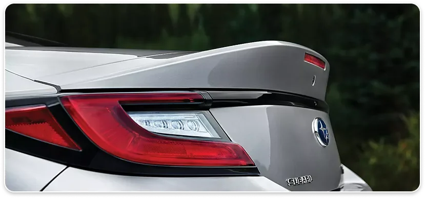 Rear spoiler and taillight detail on the 2026 Subaru BRZ
