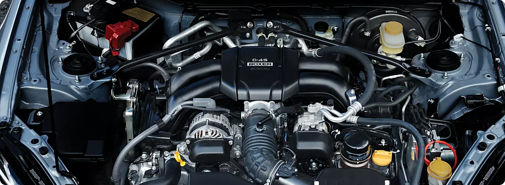 2.4-liter SUBARU BOXER engine in the bay of the 2026 Subaru BRZ