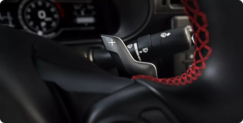 Steering-wheel paddle shifter in the 2026 Subaru BRZ