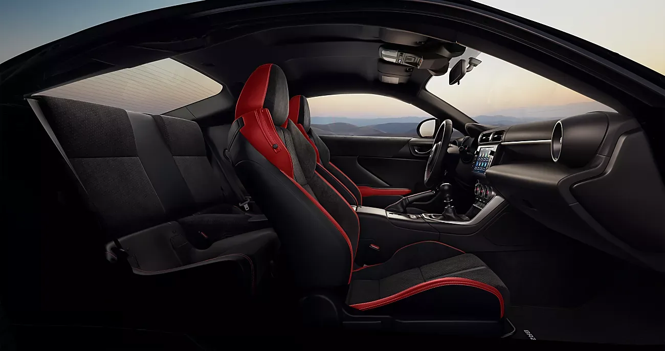2026 Subaru BRZ cabin viewed from the passenger door