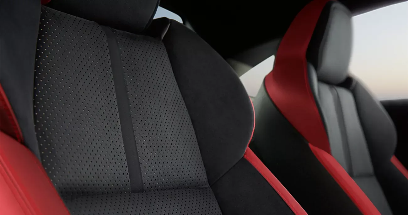 Bolstered sport front seats of the 2026 Subaru BRZ