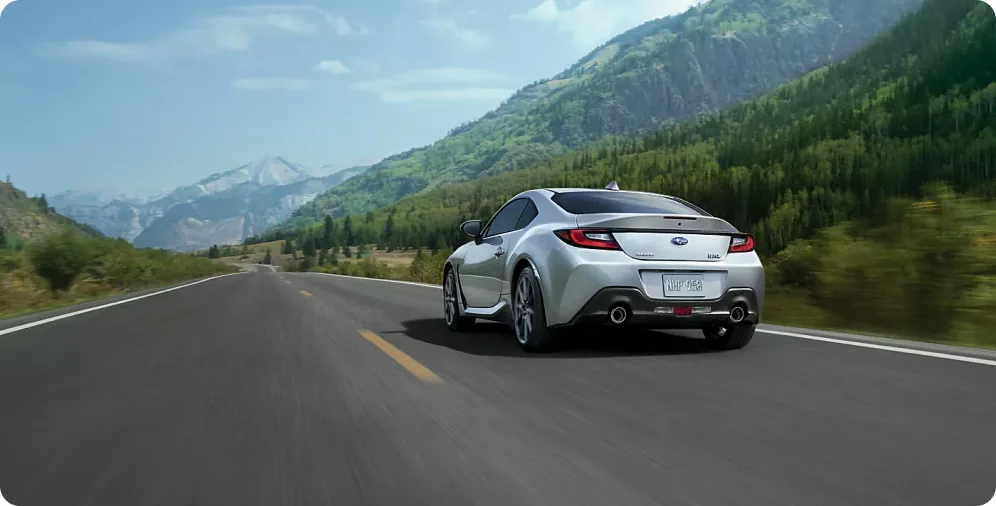 2026 Subaru BRZ parked on a scenic overlook