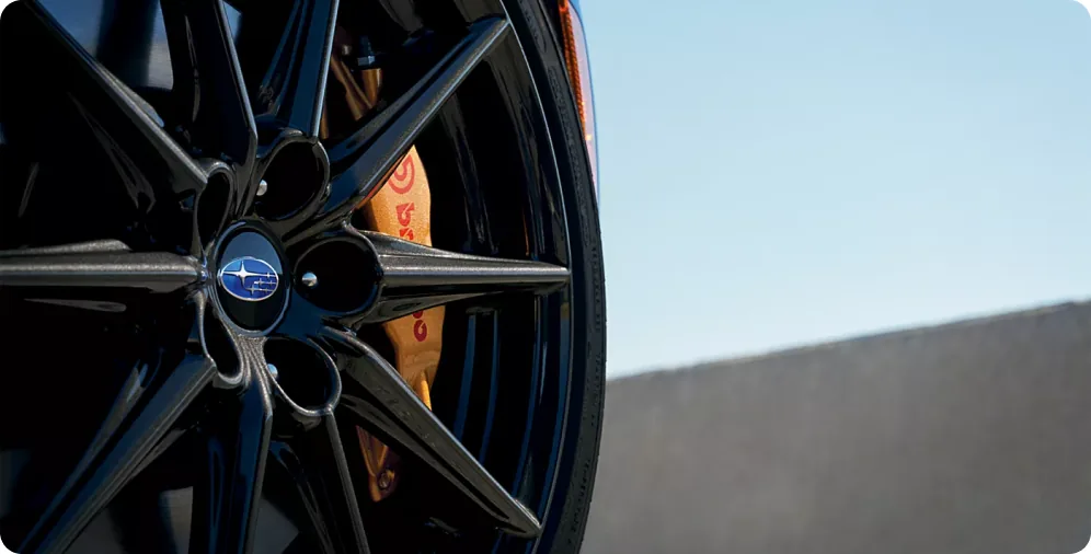 Brembo four-piston front brake caliper on the 2026 Subaru BRZ tS