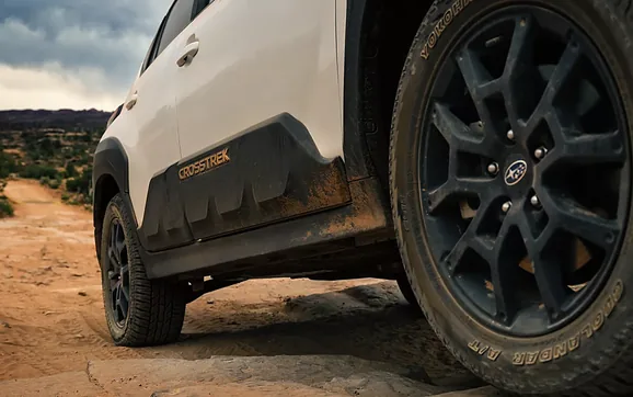 All-terrain tyre and wheel arch cladding on the 2026 Subaru Crosstrek Wilderness