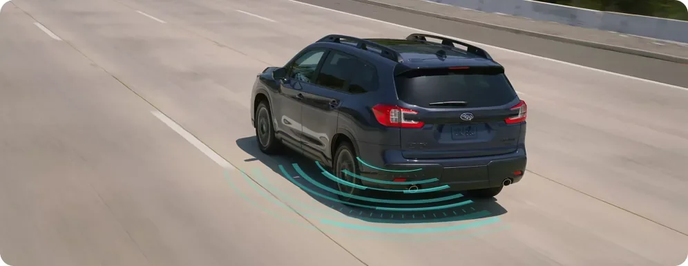 Blind-Spot Detection sensing a vehicle in the neighbouring lane
