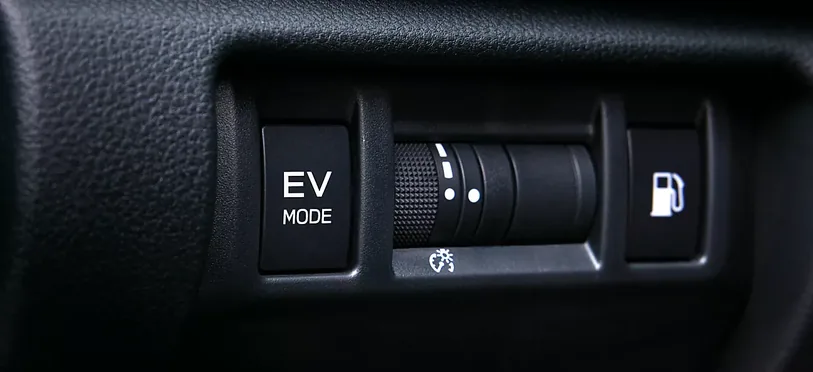 EV Mode switch on the dashboard of the 2026 Subaru Crosstrek Hybrid