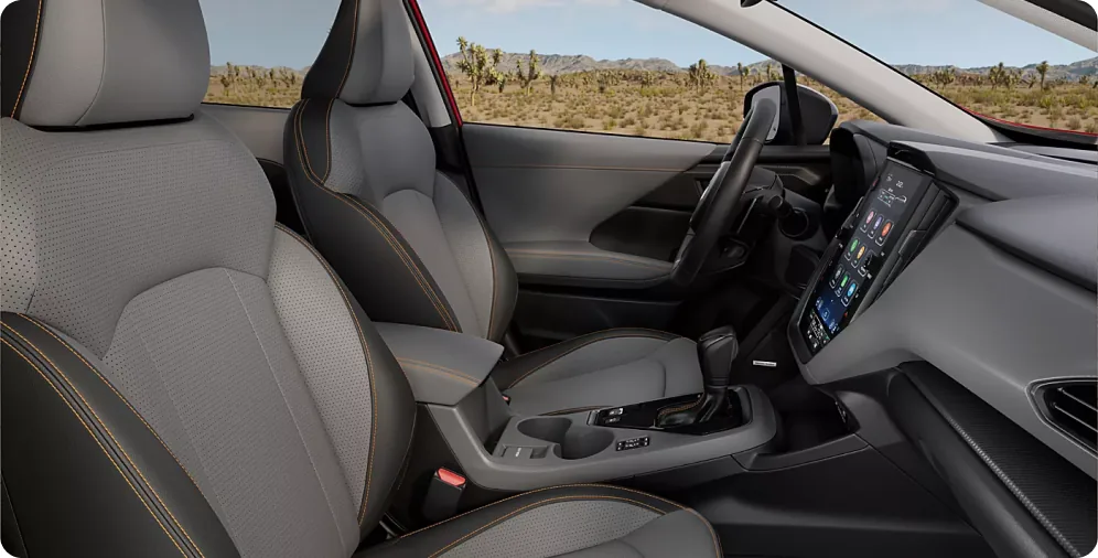 Perforated StarTex upholstery in the 2026 Subaru Crosstrek Hybrid