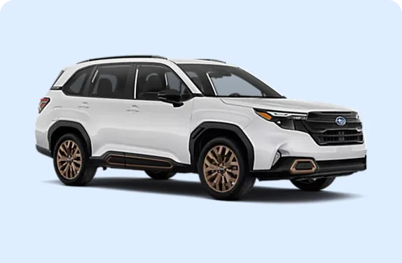 2026 Subaru Forester Sport in white with bronze accents