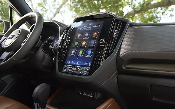 Dashboard and touchscreen of the 2026 Subaru Forester