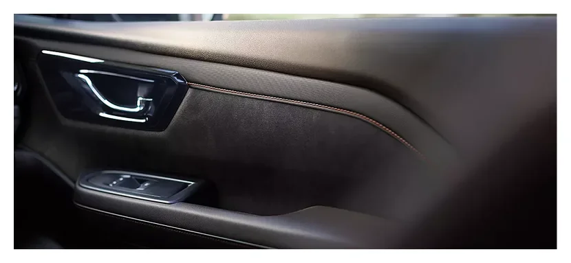Door panel and handle trim detail in the Forester Sport Onyx Edition Package