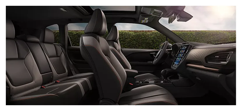 Black and gray StarTex upholstery in the Forester Sport Onyx Edition Package