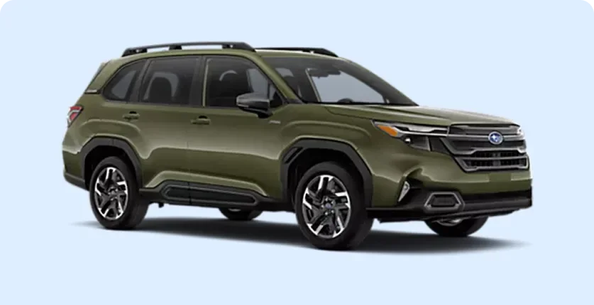 2026 Subaru Forester Limited Hybrid in olive green