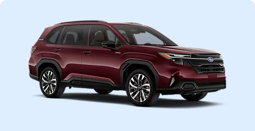 2026 Subaru Forester Touring Hybrid in dark red