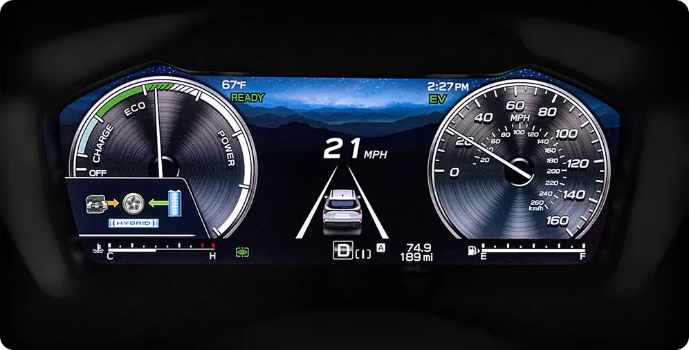 Fully digital instrument cluster in the 2026 Subaru Forester Hybrid