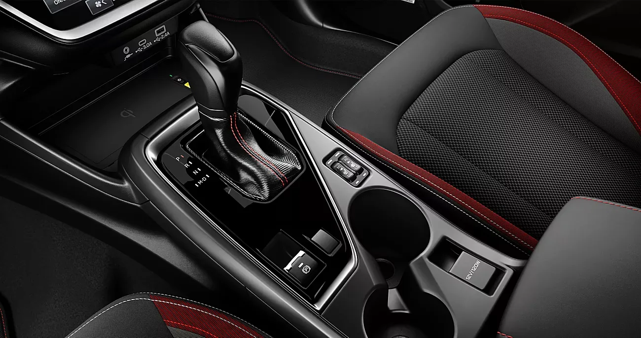 Shifter and centre console of the 2026 Subaru Impreza