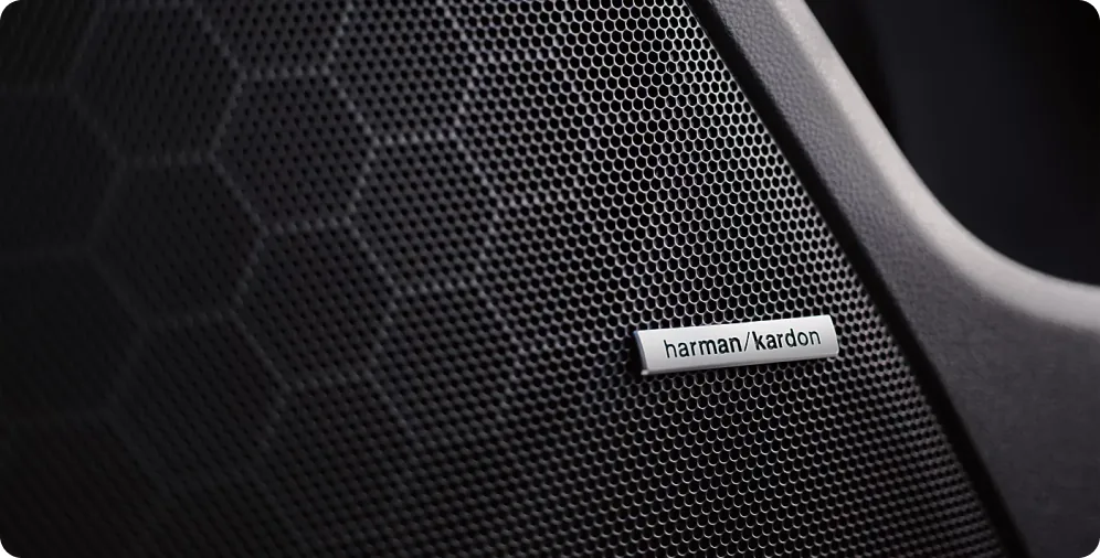 Harman Kardon premium speaker grille inside the 2026 Subaru Impreza
