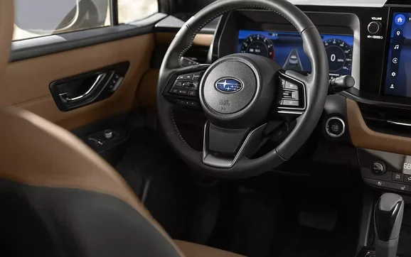 2026 Subaru Outback steering wheel and driver display