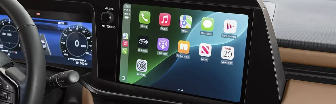 Wireless Apple CarPlay on the 12.1-inch touchscreen