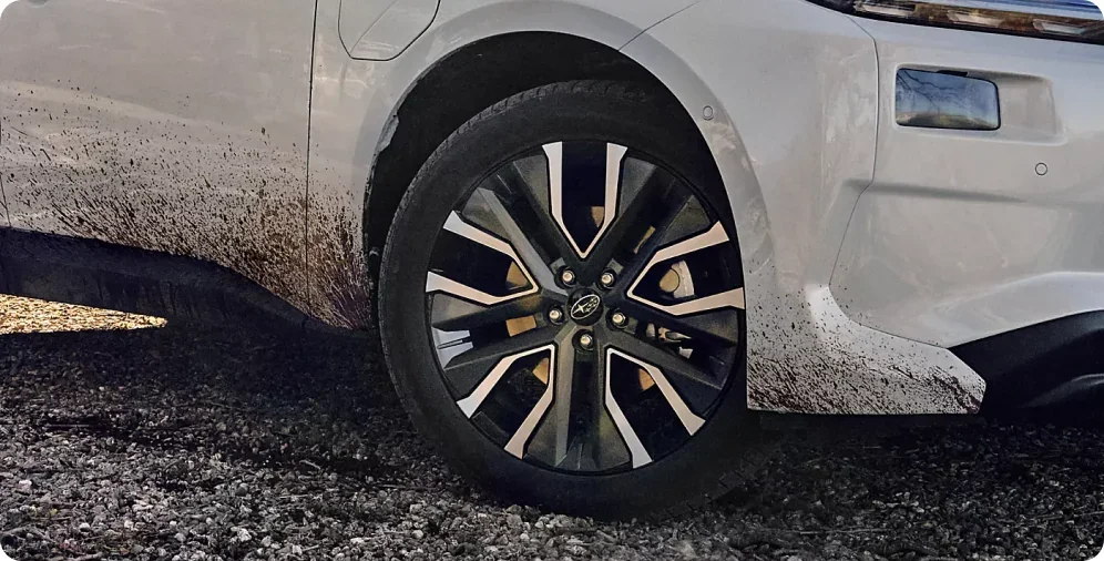 Redesigned 20-inch alloy wheel with spoke inserts on the 2026 Subaru Solterra