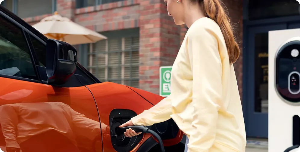 2026 Subaru Uncharted charging on a cold winter morning