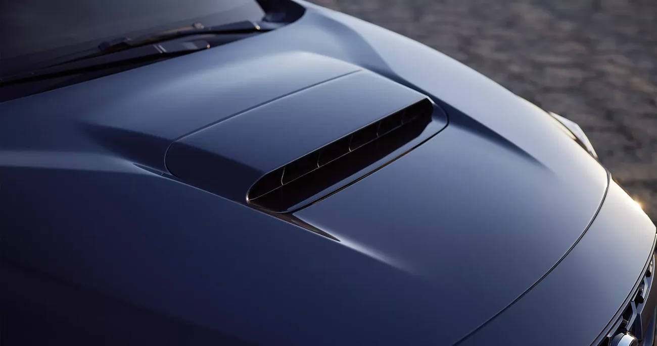 Functional hood scoop on the 2026 Subaru WRX