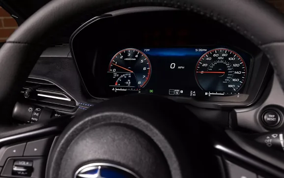 Fully digital instrument cluster of the 2026 Subaru WRX