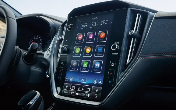 Centre console and 11.6-inch touchscreen of the 2026 Subaru WRX